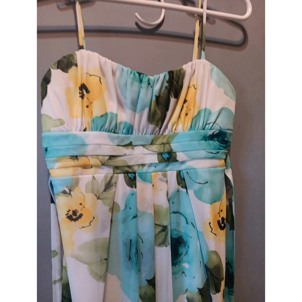 IZ Byer Dress Womens XL Cinched Cocktail Floral Print Tie Back Baby Doll Sexy